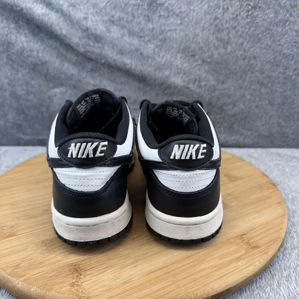 Nike Dunk Low Shoes Boys Size 5.5Y Black White Sneakers CW1590-100 No Insoles
